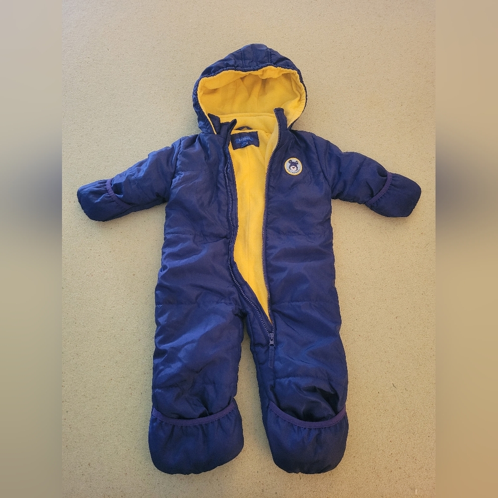 Baby Extreme Navy Blue and Yellow Snowsuit